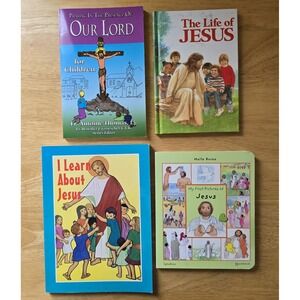 Kids faith book bundle — 4 children's Jesus books,‎ HC/SC/board book mix